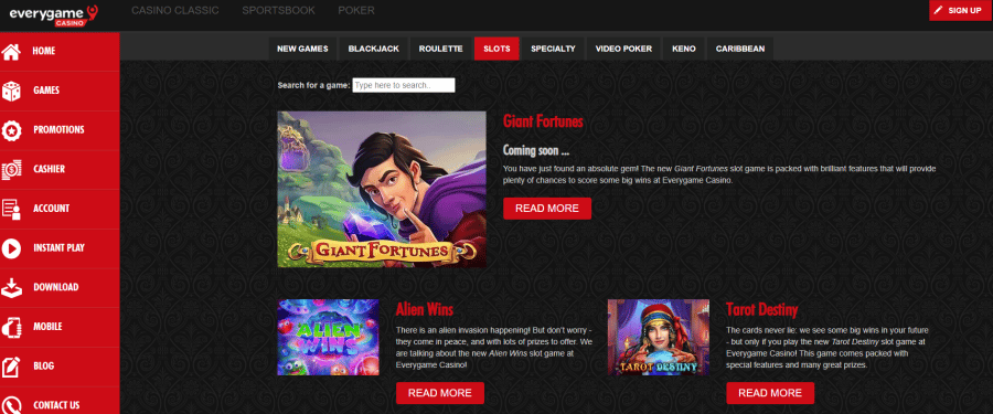 Everygame Texas Online Casino