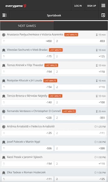 Everygame California Mobile Betting Site