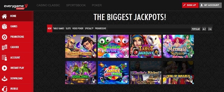 Everygame Casino Best Payout Slots