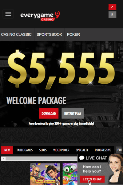 Everygame - Classic OR Casino App Official Site