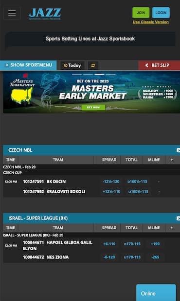 Jazz California Mobile Betting Site