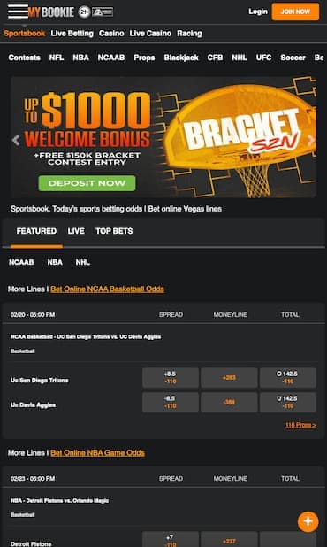 MyBookie California Mobile Betting Site