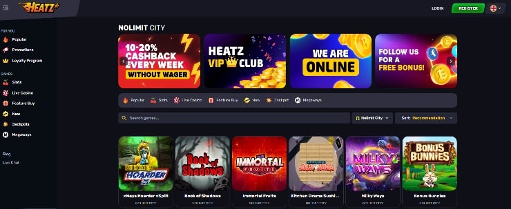 Nolimit City Gaming - Heatz Casino