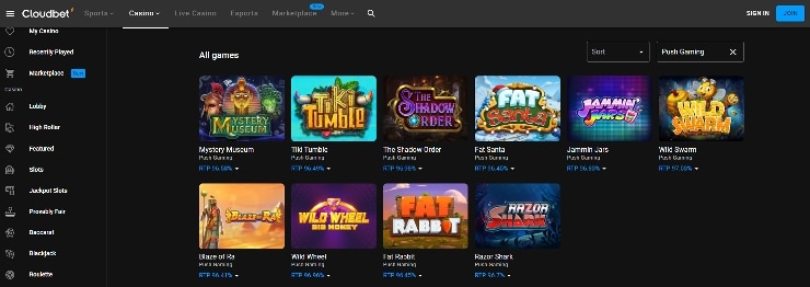 Push Gaming Casinos - Cloudbet