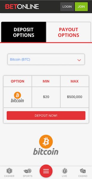 BetOnline Cashiers page 