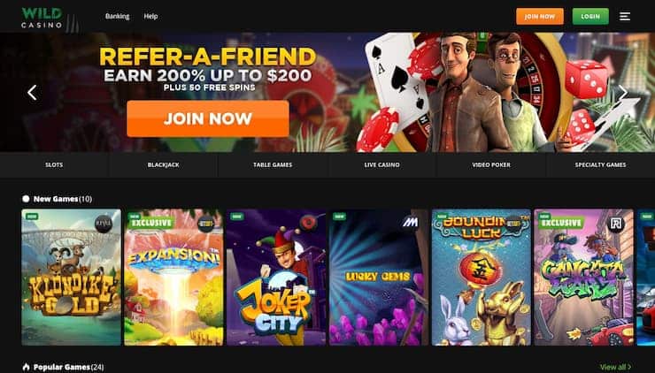 Wild Casino Indiana Online Casino