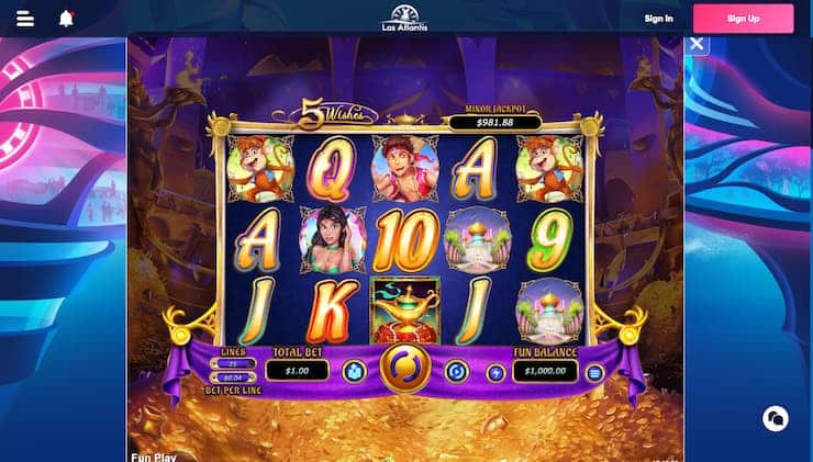 Las Atlantis Online Slots