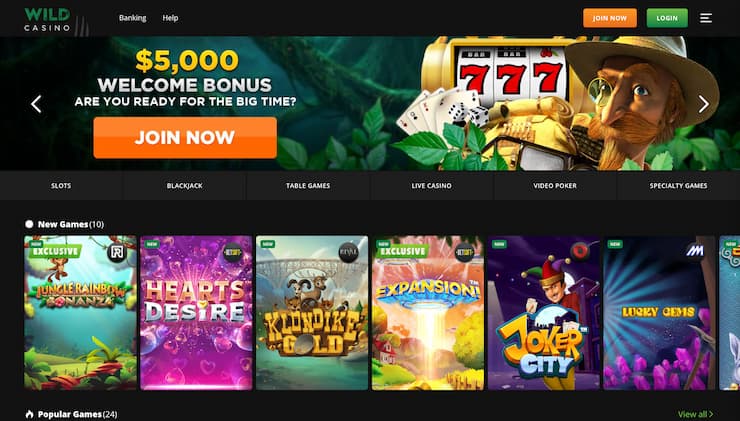 Wild Casino Ohio Online Casino