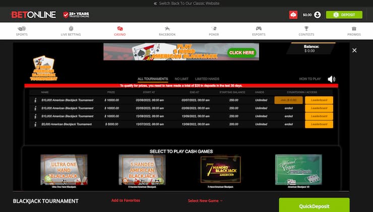 BetOnline Oregon Online Casino