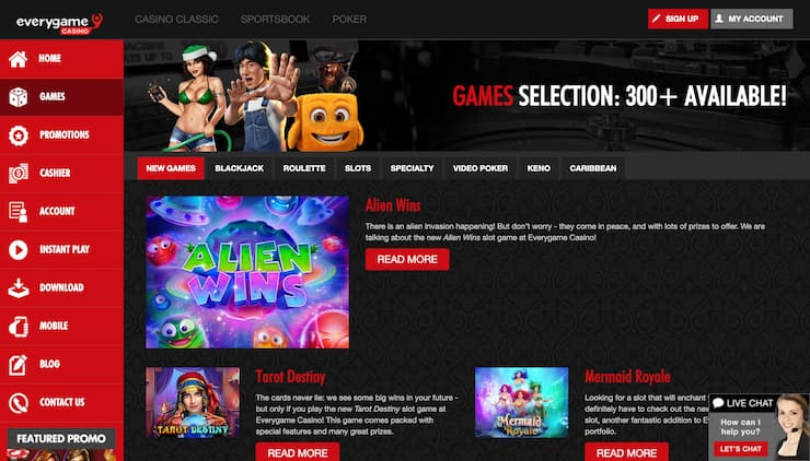 Everygame Oregon Online Casino