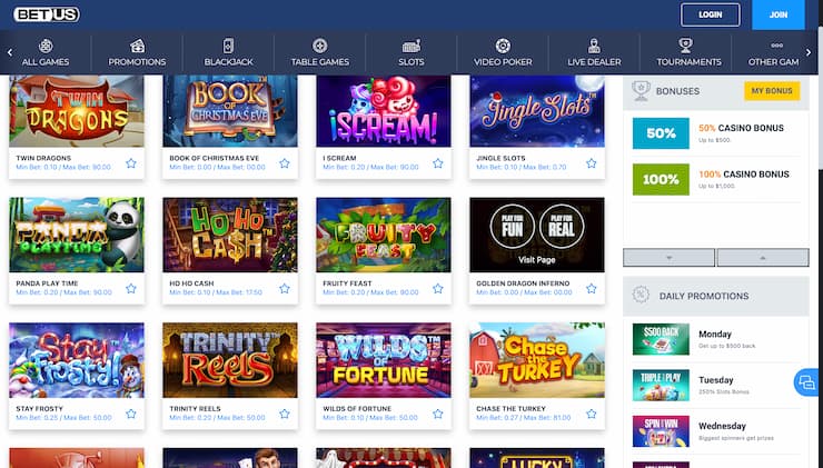 BetUS Oregon Online Casino
