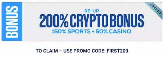 200% Re-up crypto bonus
