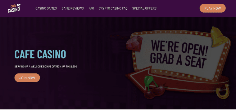 Cafe Casino Welcome Bonus