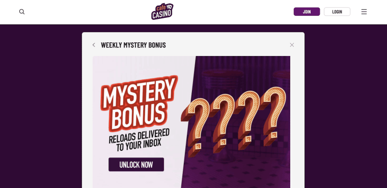 Cafe Casino Weekly Mystery