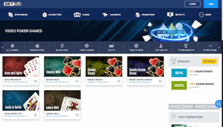 BetUS Iowa Online Casino