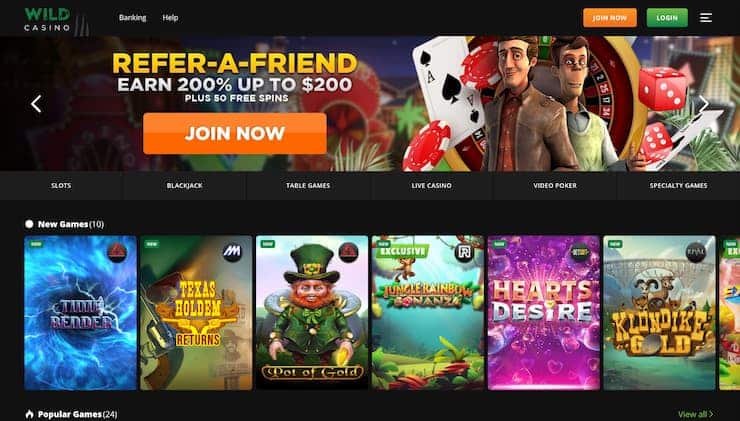 Wild Casino Arkansas Online Casino