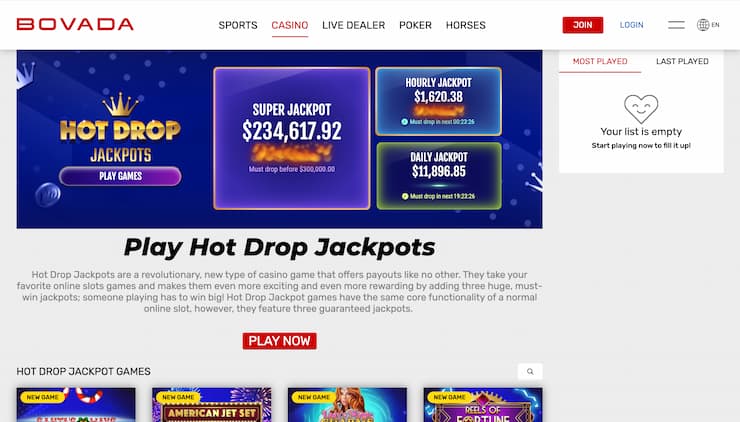 Bovada Louisiana Real Money Online Casino