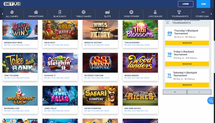BetUS Louisiana Real Money Online Casino