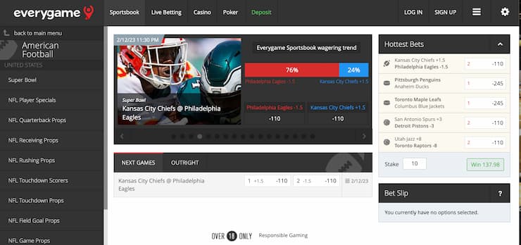 online sports betting NC with everygame