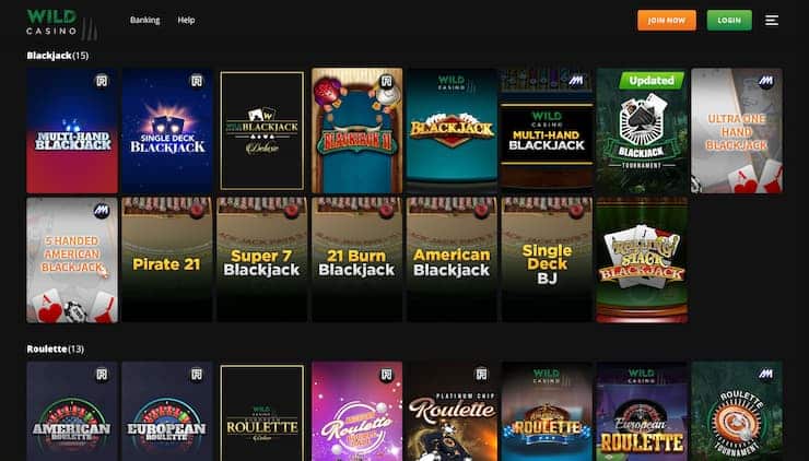 Wild Casino Massachusetts Online Casino