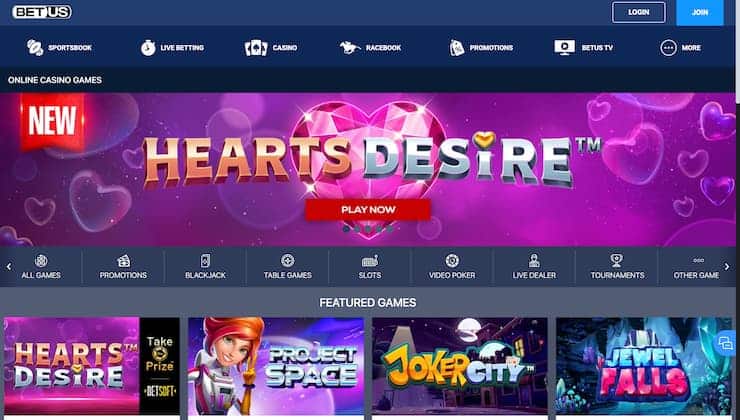 BetUS Massachusetts Online Casino