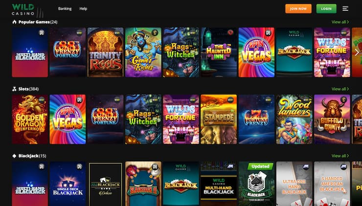 Wild Casino Tennessee Online Casino