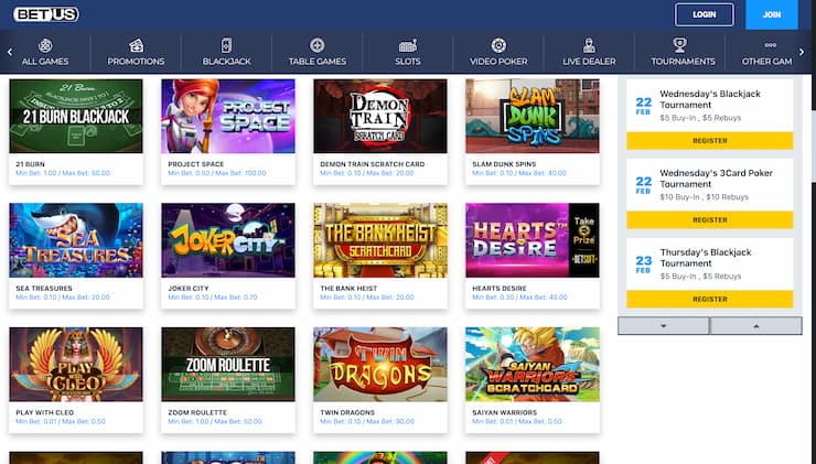 BetUS Virginia Online Casino