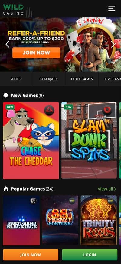 Wild Casino Casino App