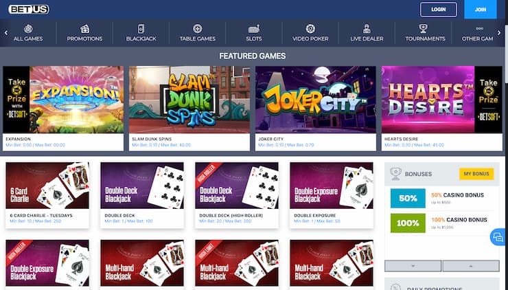 BetUS Neosurf Casino Online