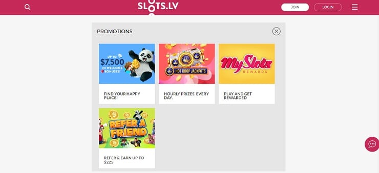 Slots.lv promos