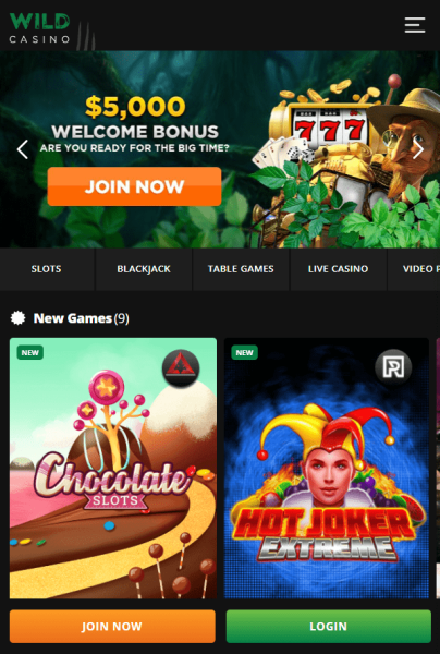 Wild Casino - Best Oregon Casino App Official Page