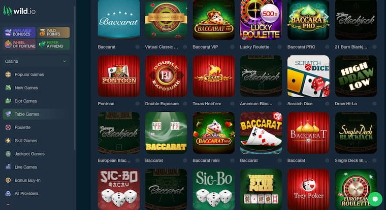 Wild.io Baccarat Casino Online