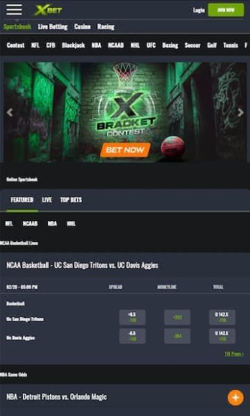XBet Mobile Betting Site