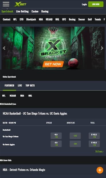 XBet California Mobile Betting Site