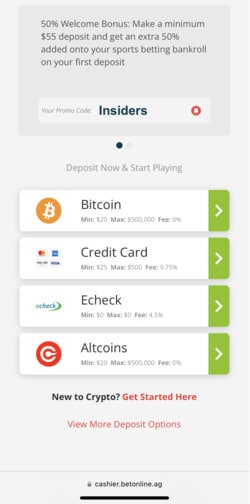 BetOnline sign up step 3