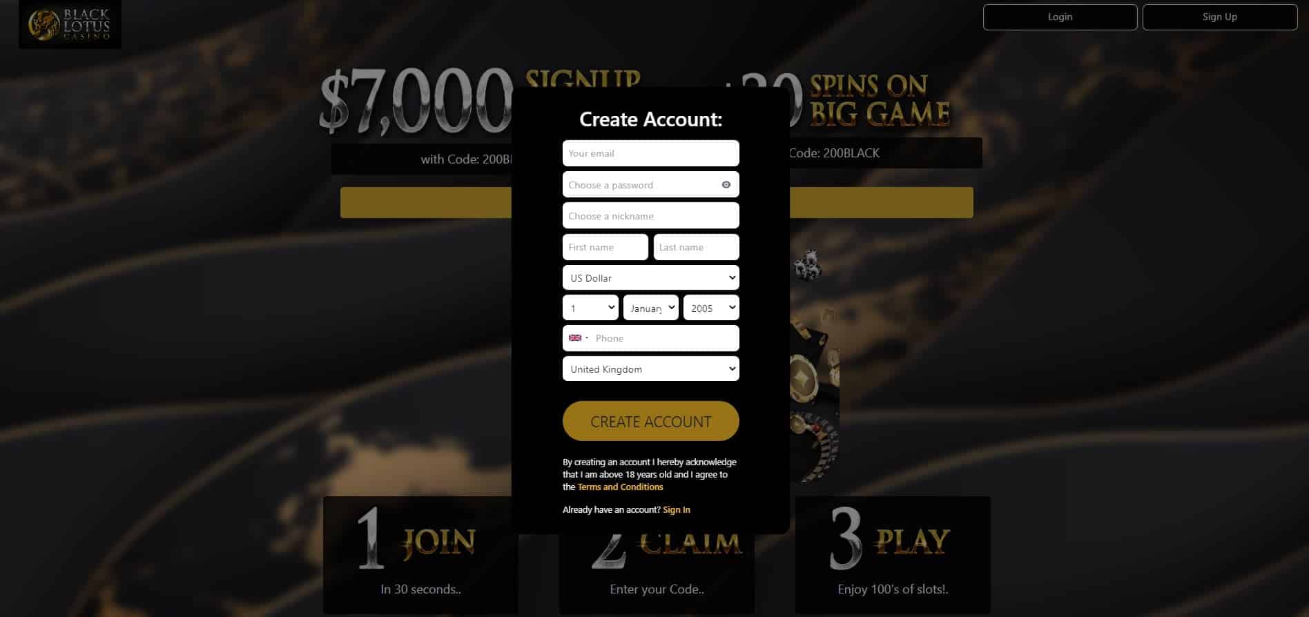 black lotus registration