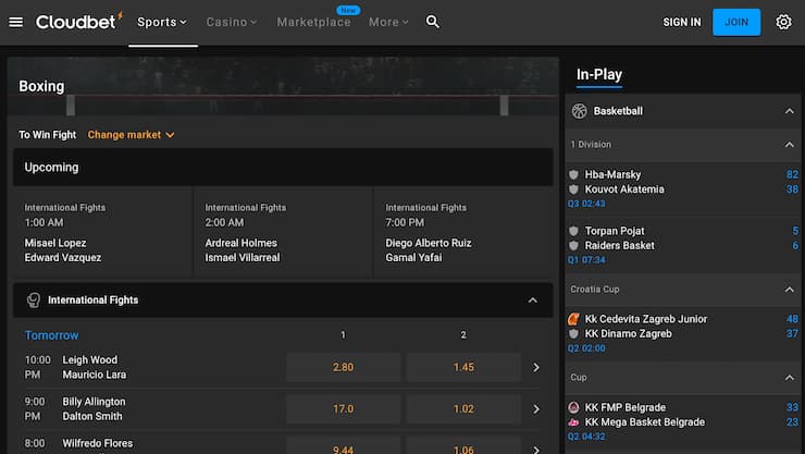 cloudbet boxing betting