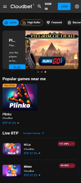 cloudbet mobile
