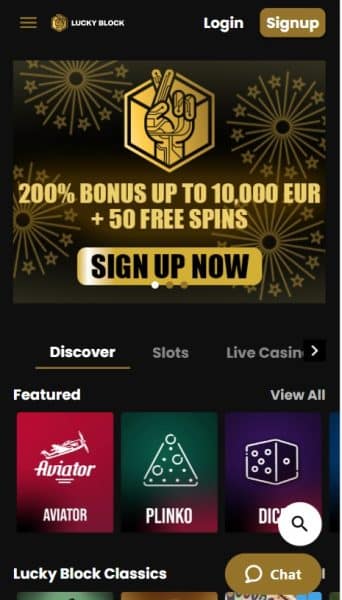 lucky block Android casino app