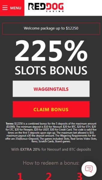 red dog casino mobile