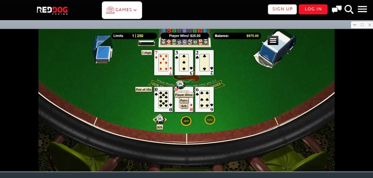 Table poker at Red Dog Casino