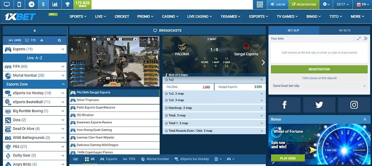 1xBet Esports Betting Zone