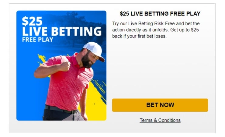 $25 Live Bet Bonus