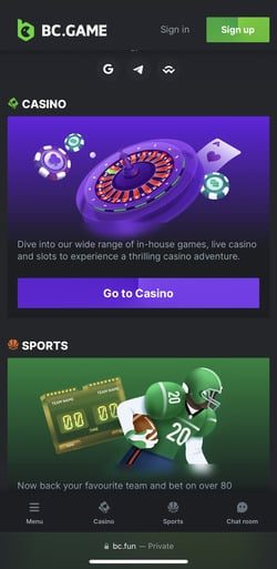 BC.game homepage