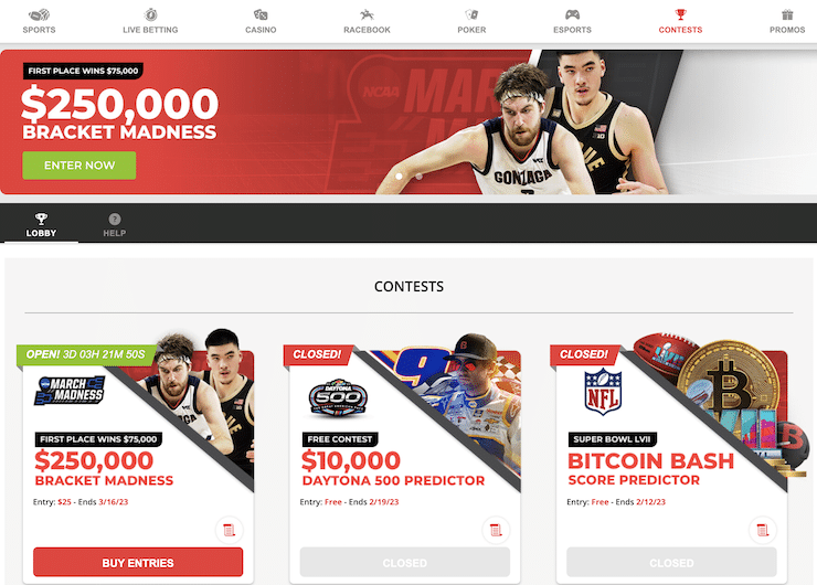BetOnline contest entry