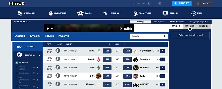 BetUS CS:GO Betting