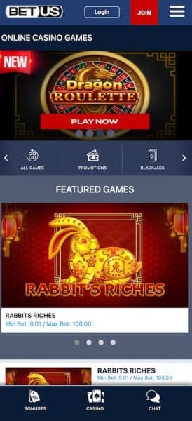 BetUS West Virginia Casino App