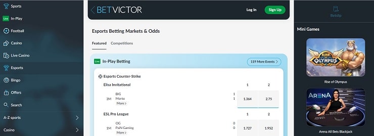 BetVictor Esports Betting