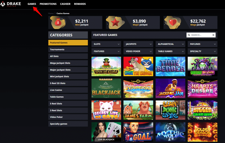 Drake Casino Games