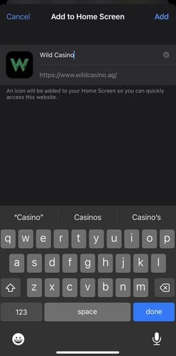 Rename app screen